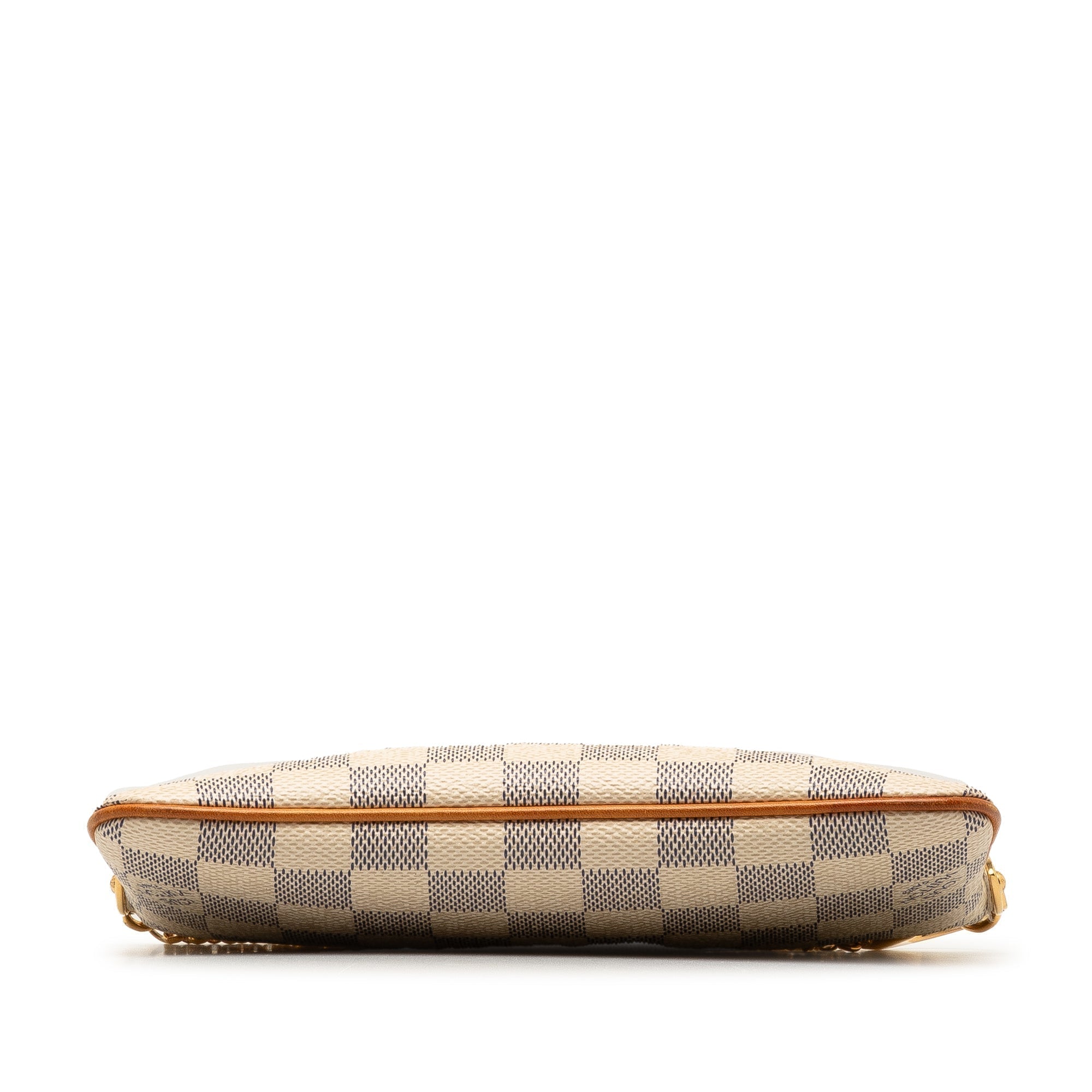 Beige LV Damier Azur Pochette Milla MM Shoulder Bag