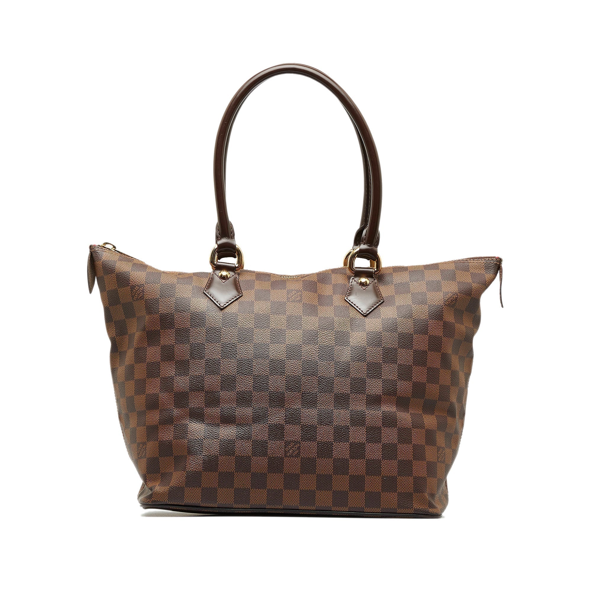 Brown LV Damier Ebene Saleya MM Tote Bag