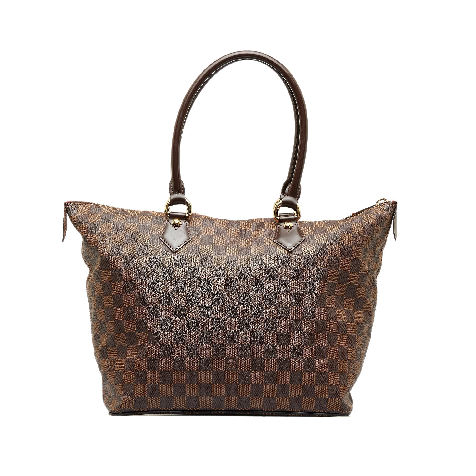 Brown LV Damier Ebene Saleya MM Tote Bag