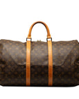 Brown LV Monogram Keepall 50 Travel Bag