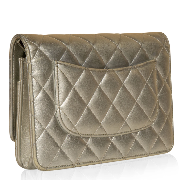 Chanel Wallet On Chain – WOC Quilted Lambskin Grey SiLVer-Toned