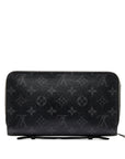 Black LV Monogram Eclipse Zippy XL Long Wallets
