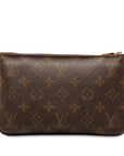 Brown LV Monogram Giant Reverse Double Zip Pochette Crossbody Bag