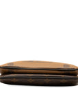 Brown LV Monogram Giant Reverse Double Zip Pochette Crossbody Bag
