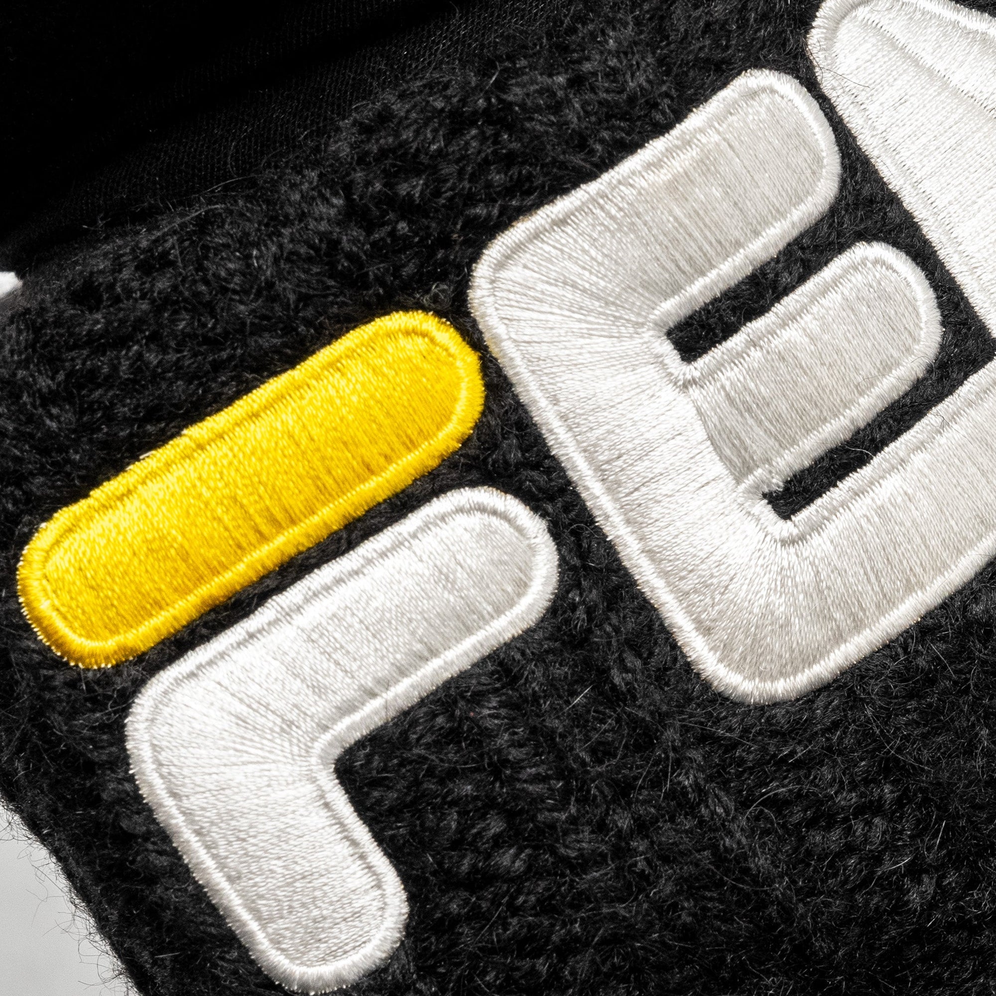FNDI Mania Logo-Embroidered Knitted Headband Cap hat Alpaca/Wool Black/Multicolour