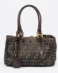 FNDI Boston Bag Zucca Print / Brown Canvas