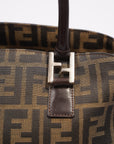 FNDI 2 Way Tote Bag Zucca Print / Brown Canvas