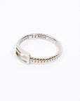 FNDI Baguette Ring Silver Base Metal Small