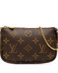 Brown LV Monogram Mini Pochette Accessoires Shoulder Bag