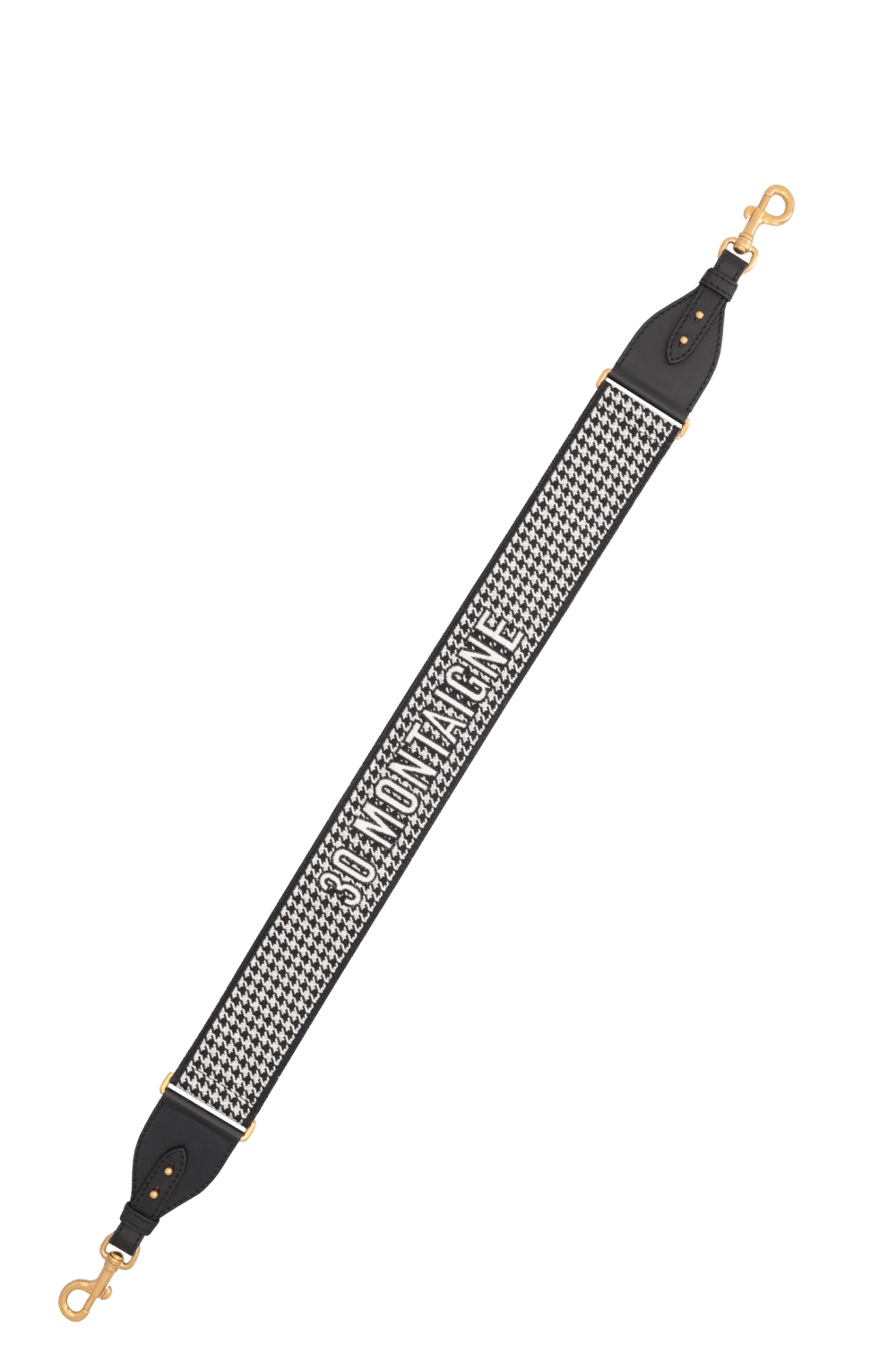 CHRISTIAN DOR Montaigne Shoulder Strap Canvas Black White