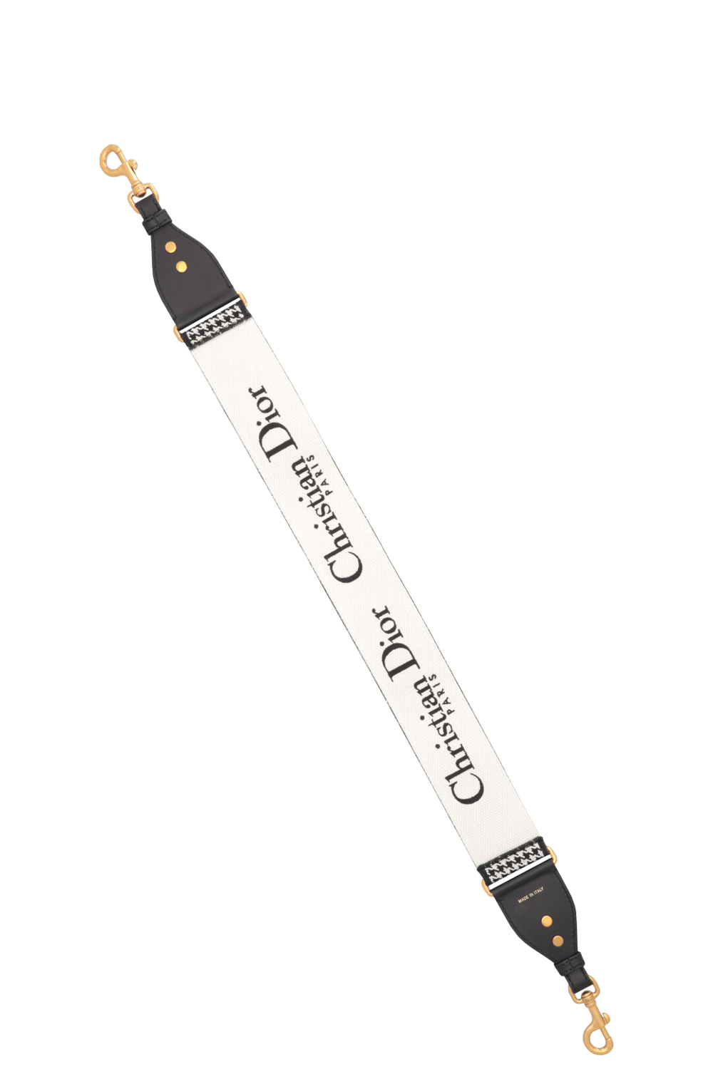 CHRISTIAN DOR Montaigne Shoulder Strap Canvas Black White