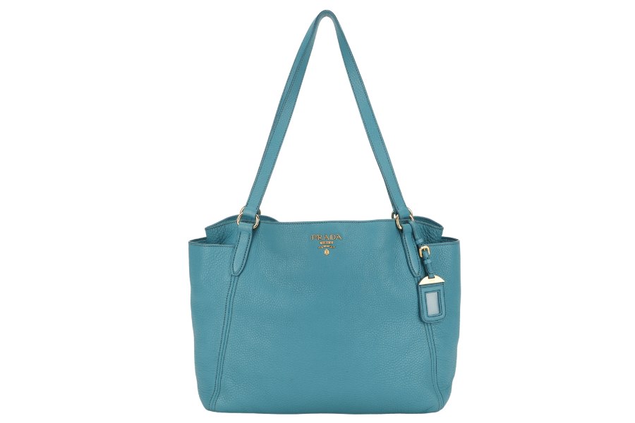 PRD BR SHOULDER BAG PAVONE VITTELO DAINO LEATHER GOLD HARDWARE WITH CARD