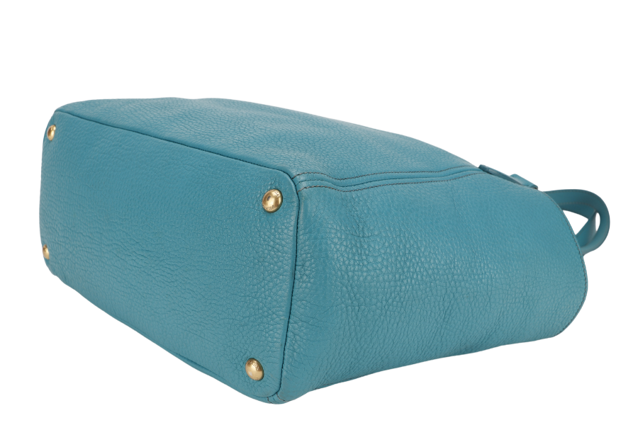 PRD BR SHOULDER BAG PAVONE VITTELO DAINO LEATHER GOLD HARDWARE WITH CARD