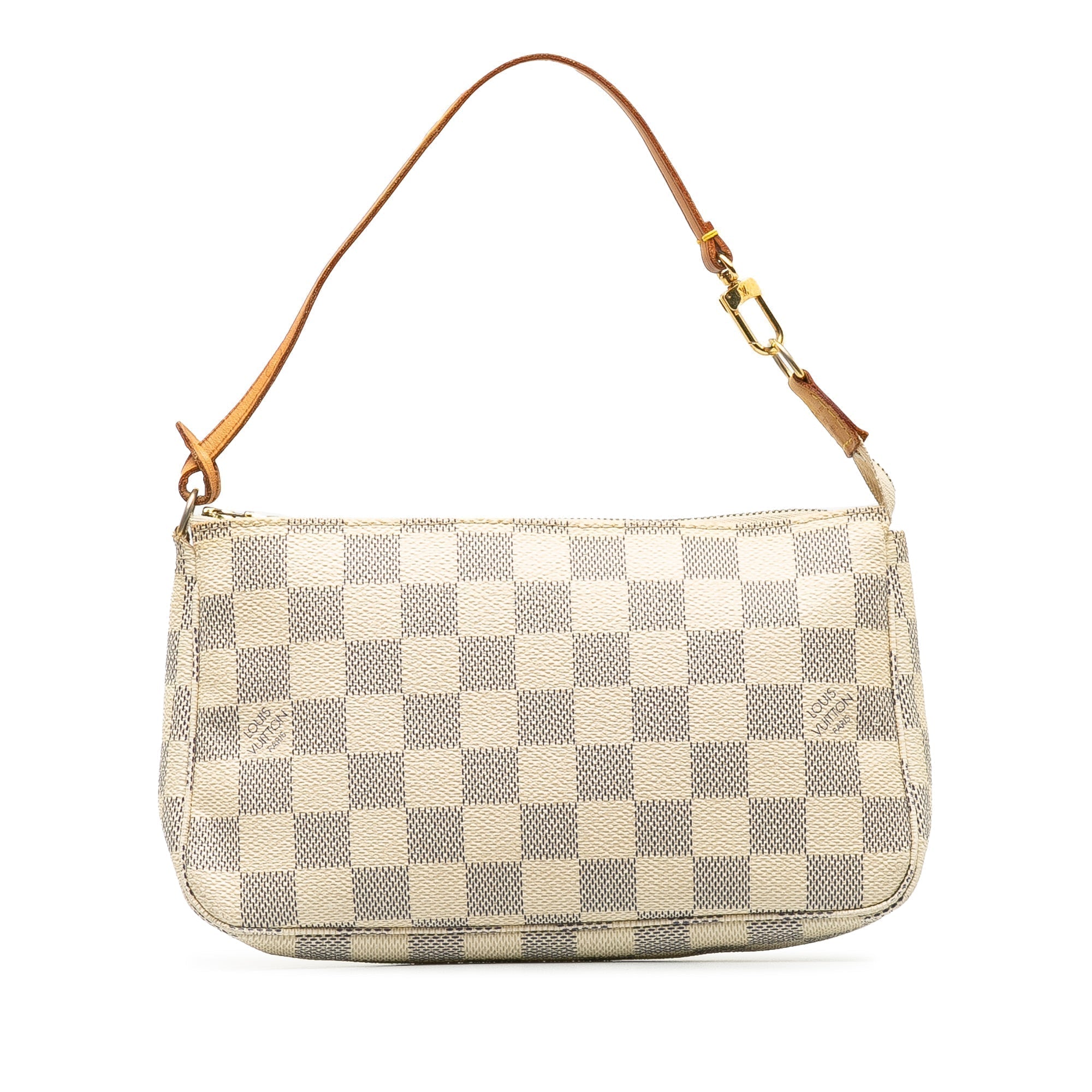 Beige LV Damier Azur Pochette Accessoires