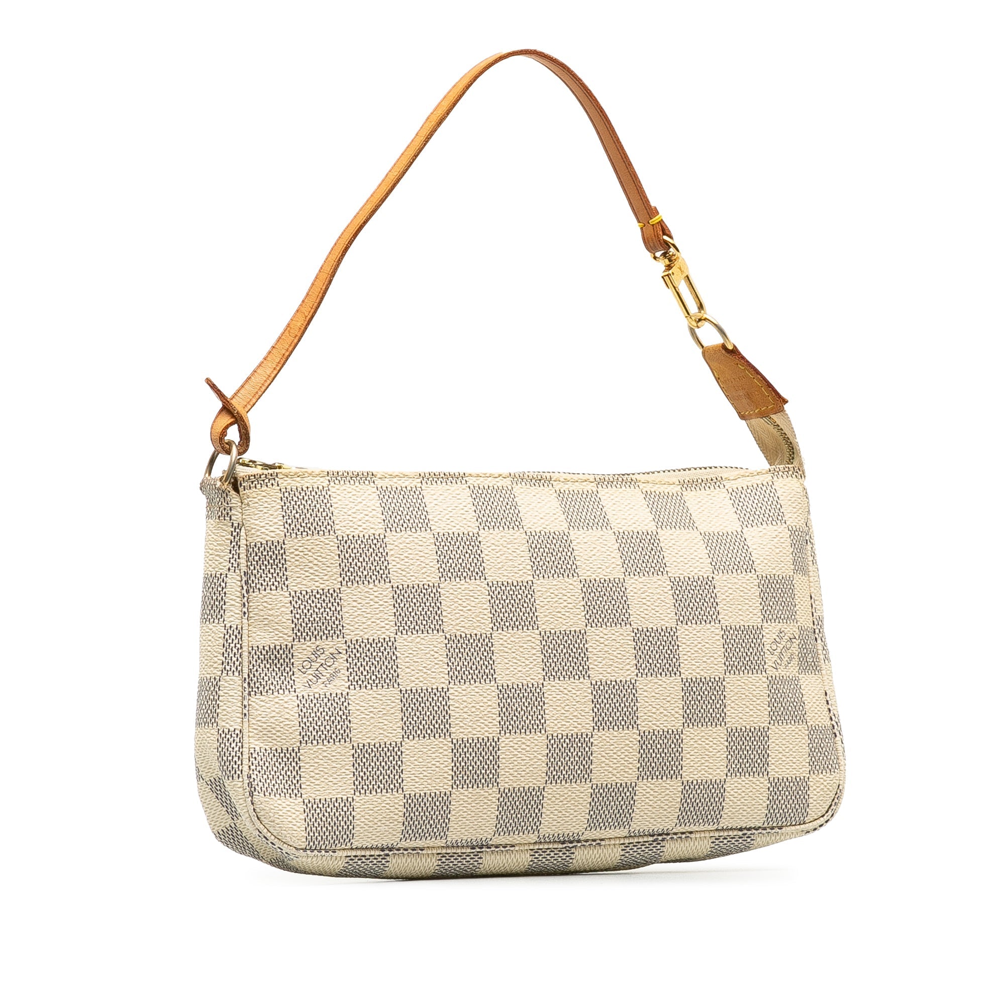 Beige LV Damier Azur Pochette Accessoires