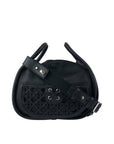 Christian DOR Cannage Round Shoulder bag Black Vintage kburx