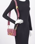 Christian DOR Motaigne Box Bag Grape Leather