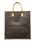 Brown LV Monogram Sac Plat Tote Bag