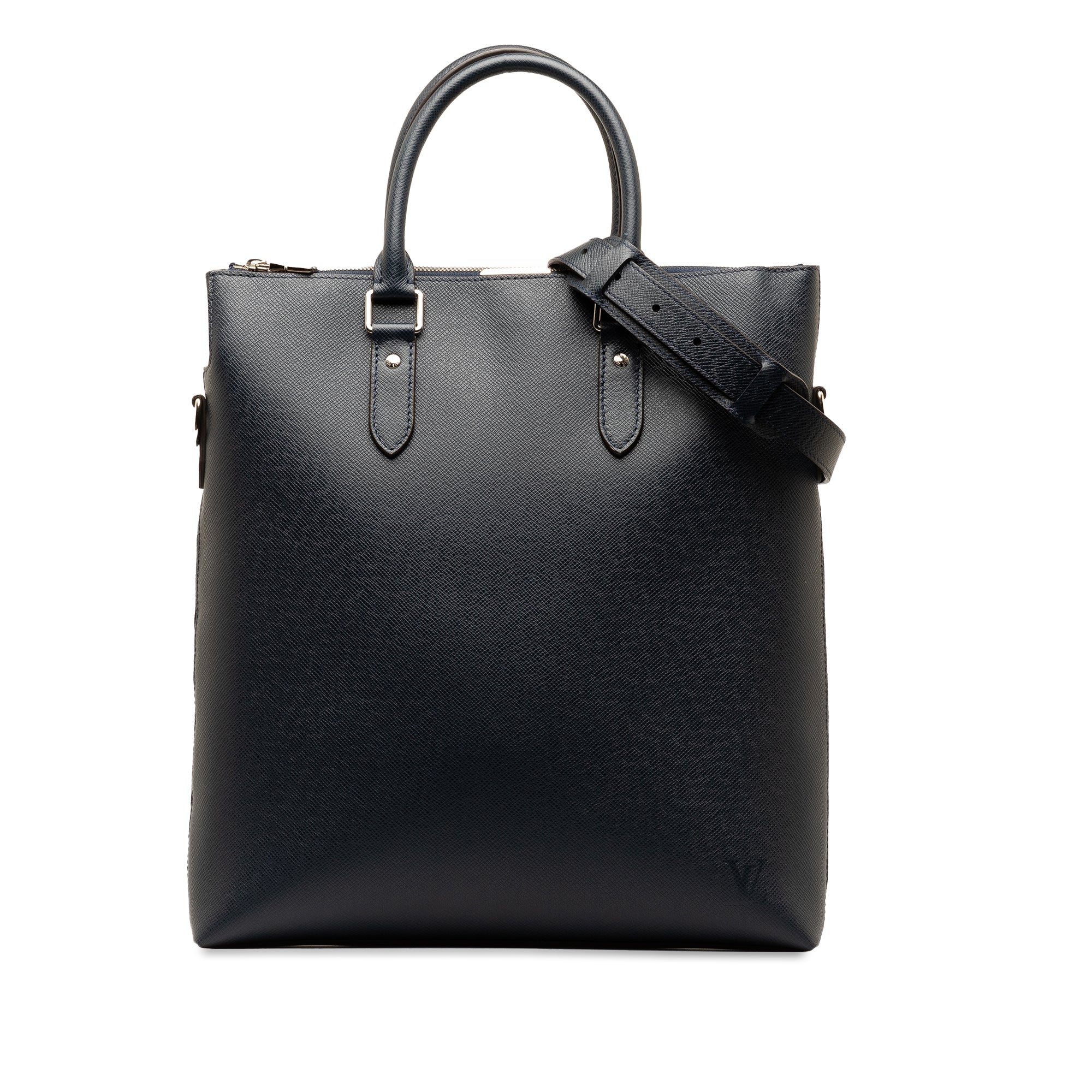 Black LV Taiga Anton Tote Satchel
