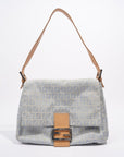 FNDI Mamma Zuccha Flap Bag Blue Canvas Small