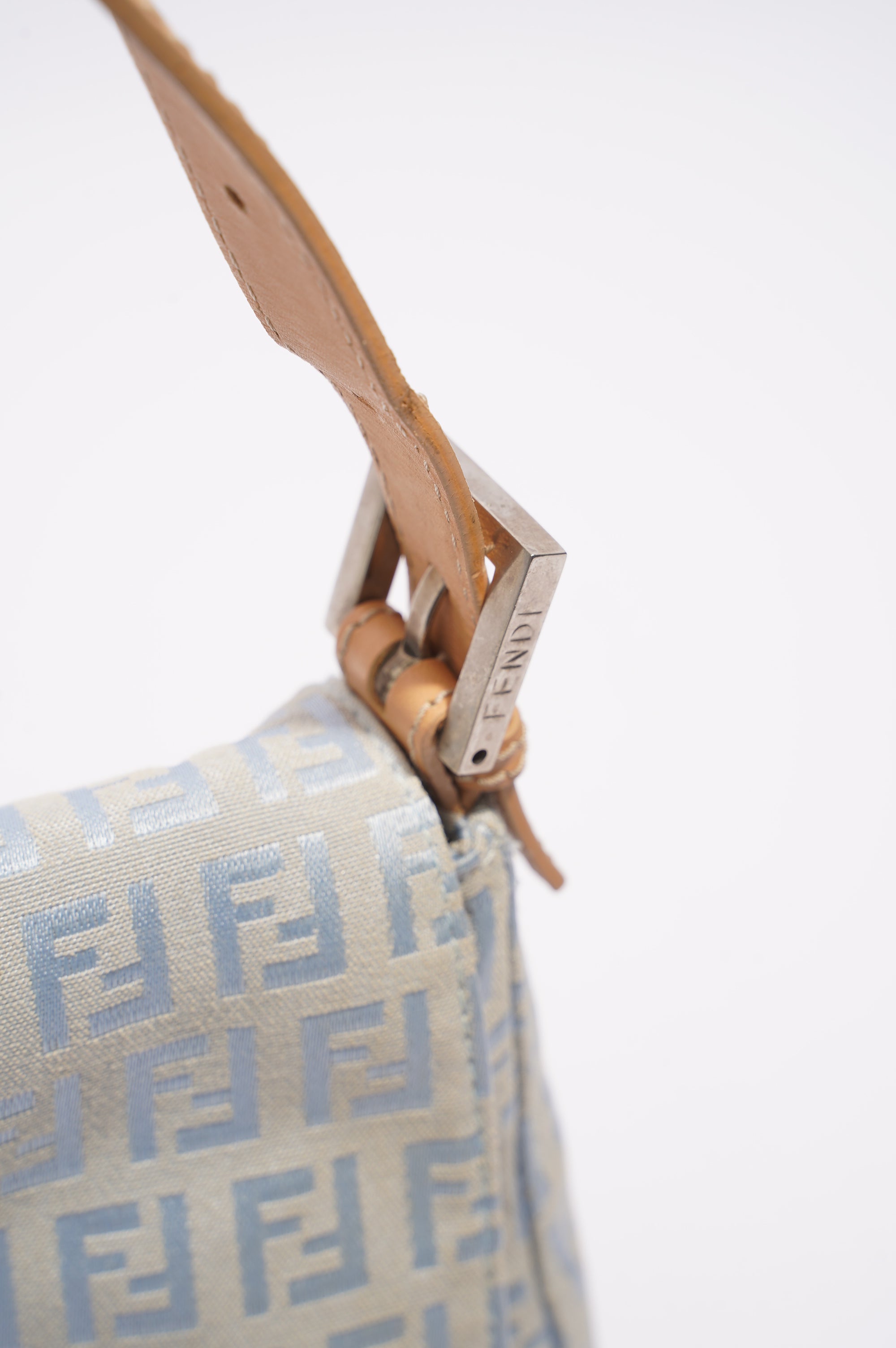 FNDI Mamma Zuccha Flap Bag Blue Canvas Small