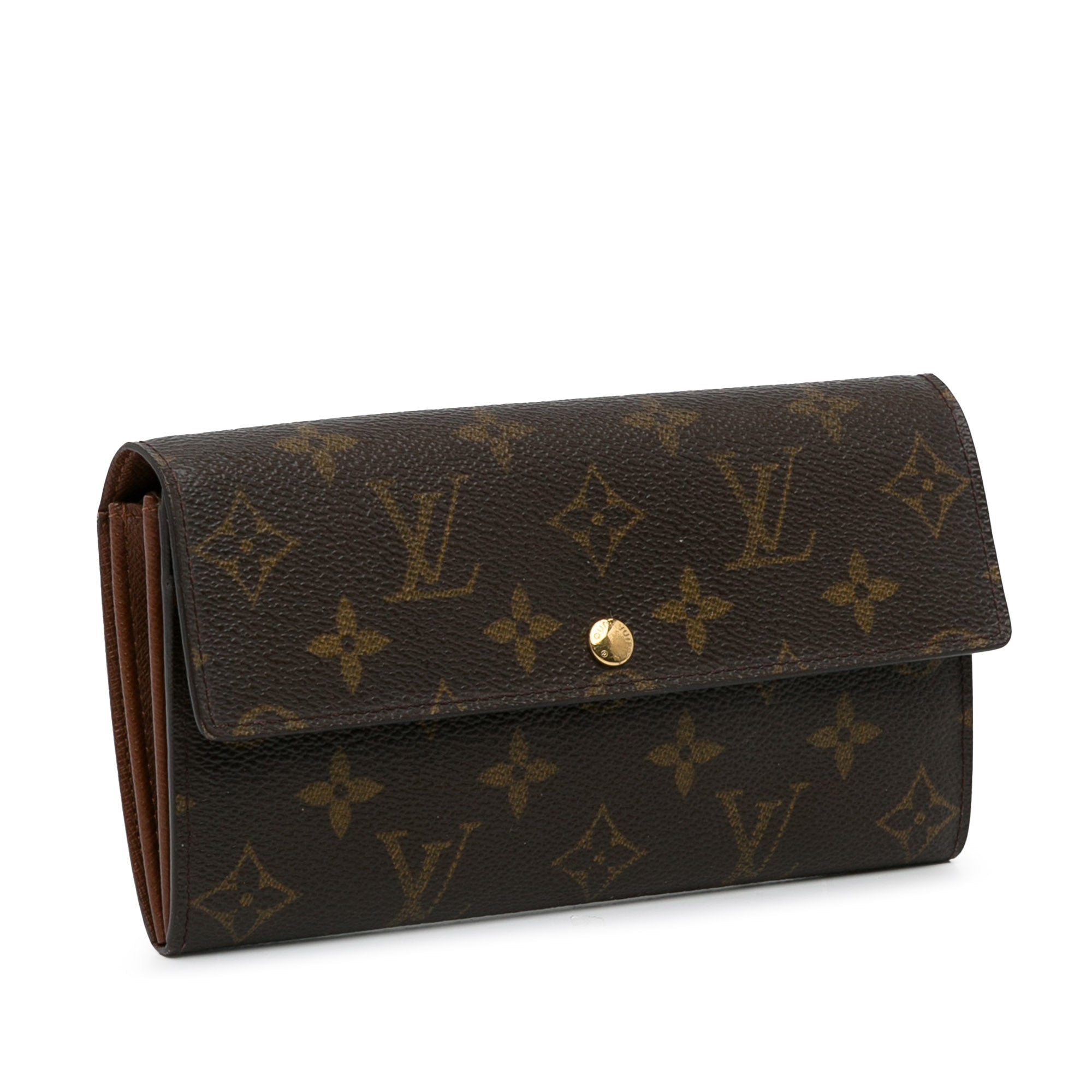 Brown LV Monogram Sarah Long Wallet