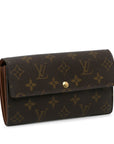 Brown LV Monogram Sarah Long Wallet