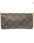 Brown LV Monogram Pochette Twin PM Crossbody Bag