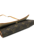 Brown LV Monogram Pochette Twin PM Crossbody Bag