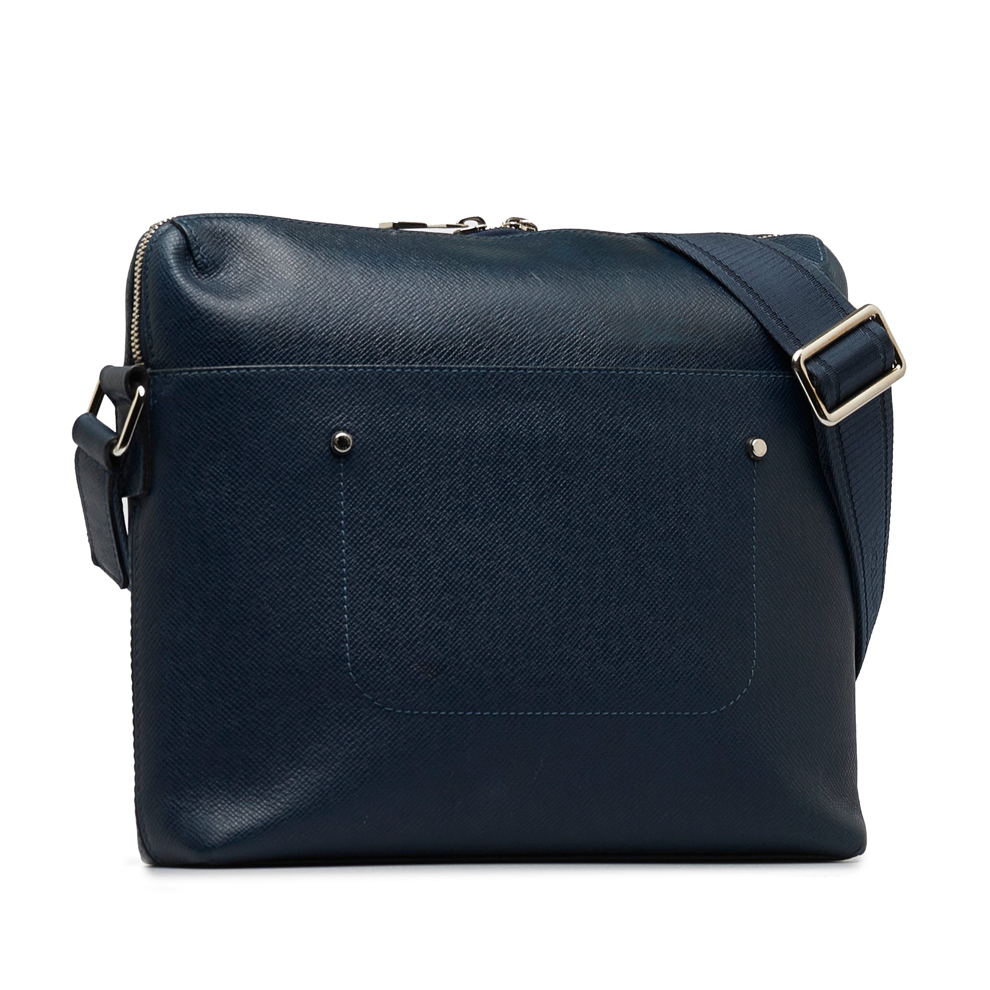 Blue LV Taiga Grigori PM Crossbody Bag