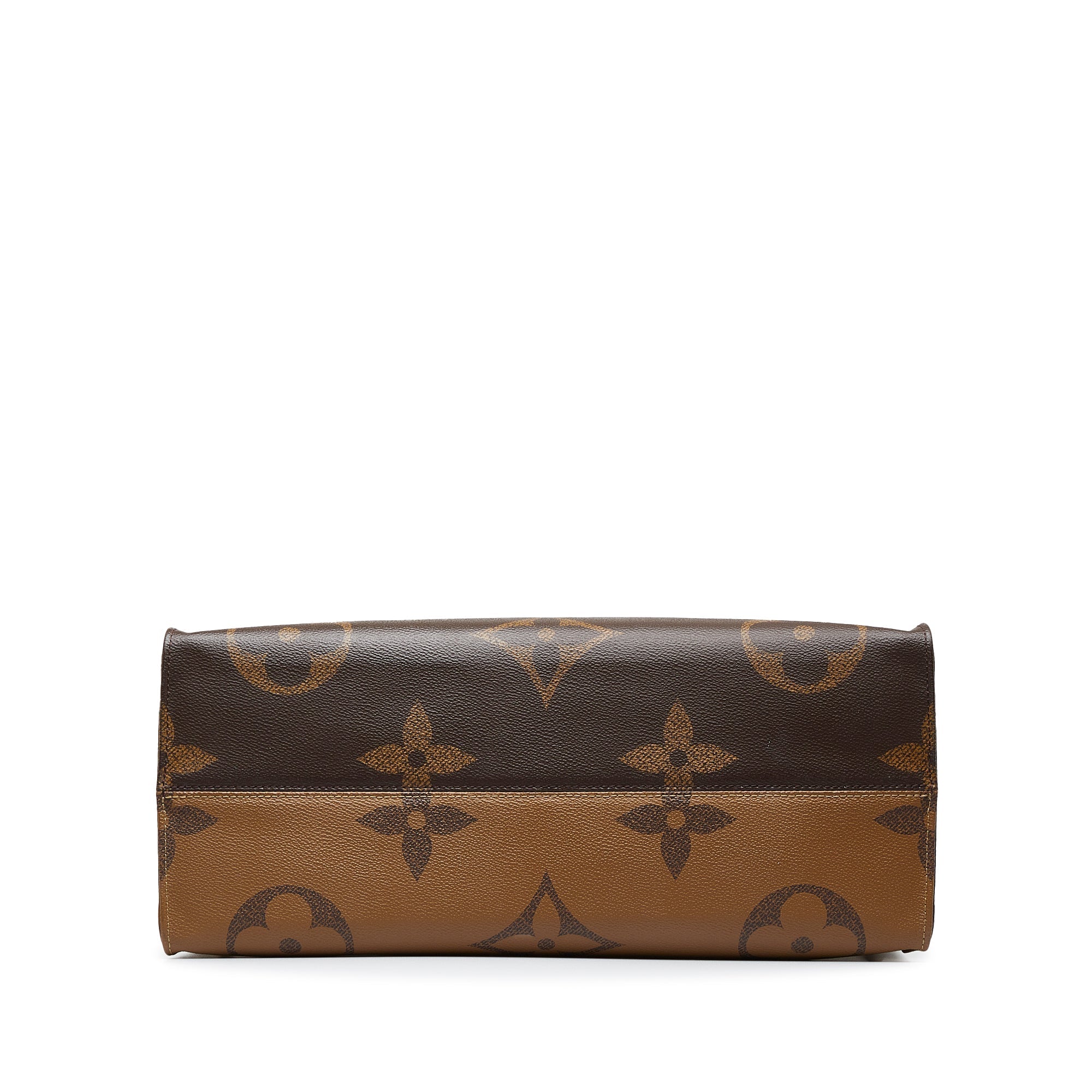 Brown LV Monogram Reverse OntheGo GM Satchel