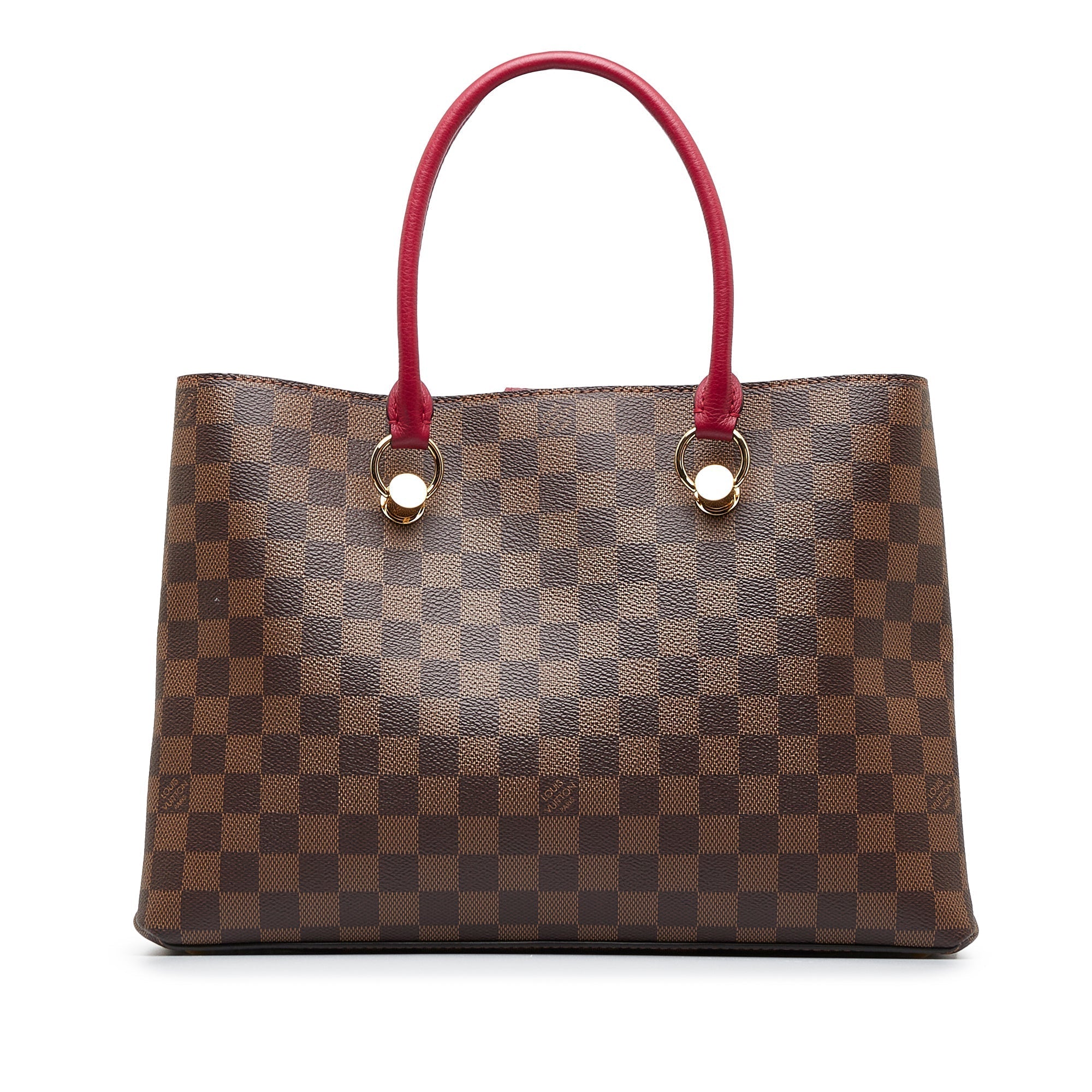 Brown LV Damier Ebene Riverside Tote Bag
