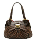 Brown LV Damier Ebene Sistina PM Shoulder Bag