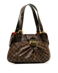 Brown LV Damier Ebene Sistina PM Shoulder Bag