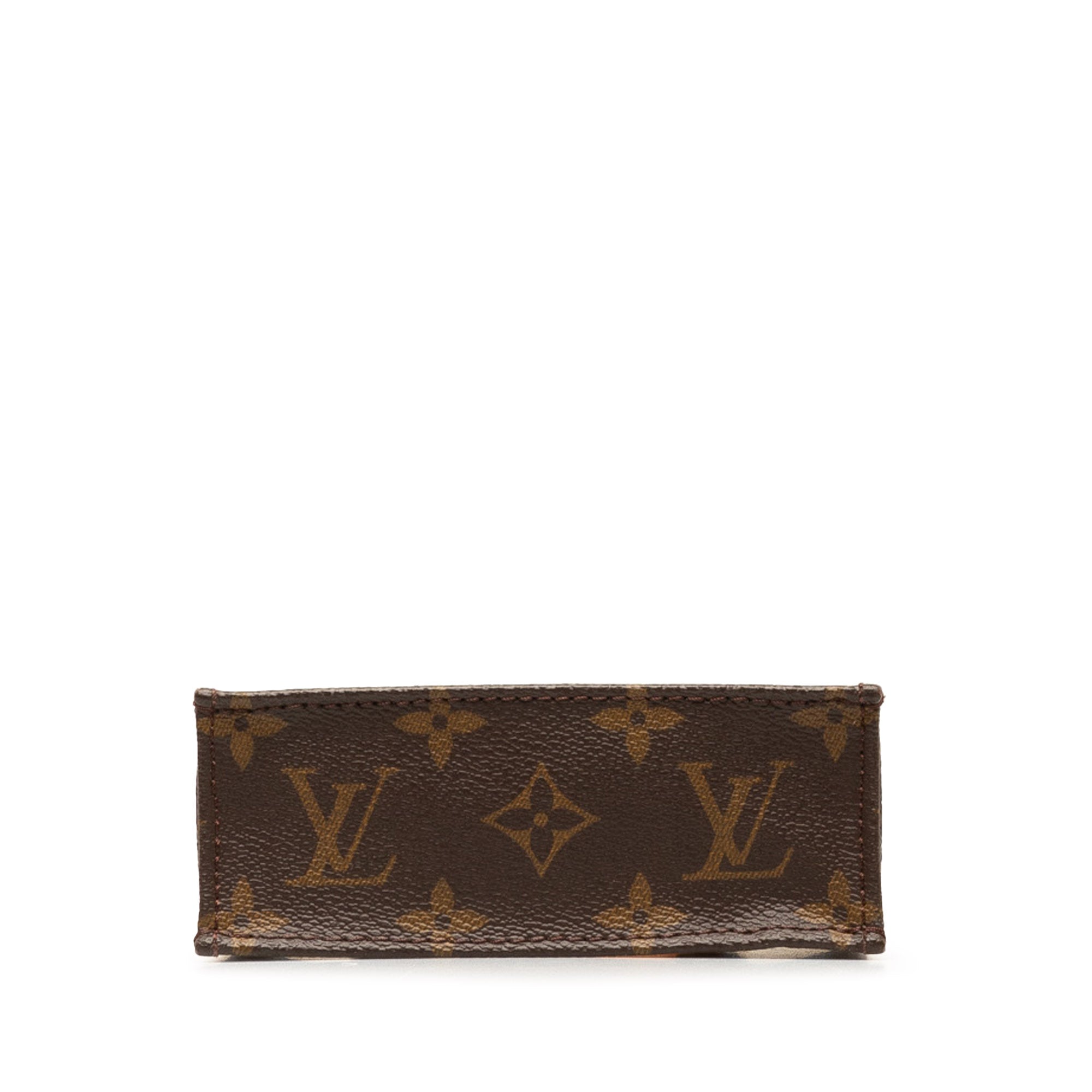 Brown LV Monogram Petit Sac Plat Satchel