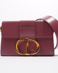 Christian DOR Motaigne Box Bag Grape Leather
