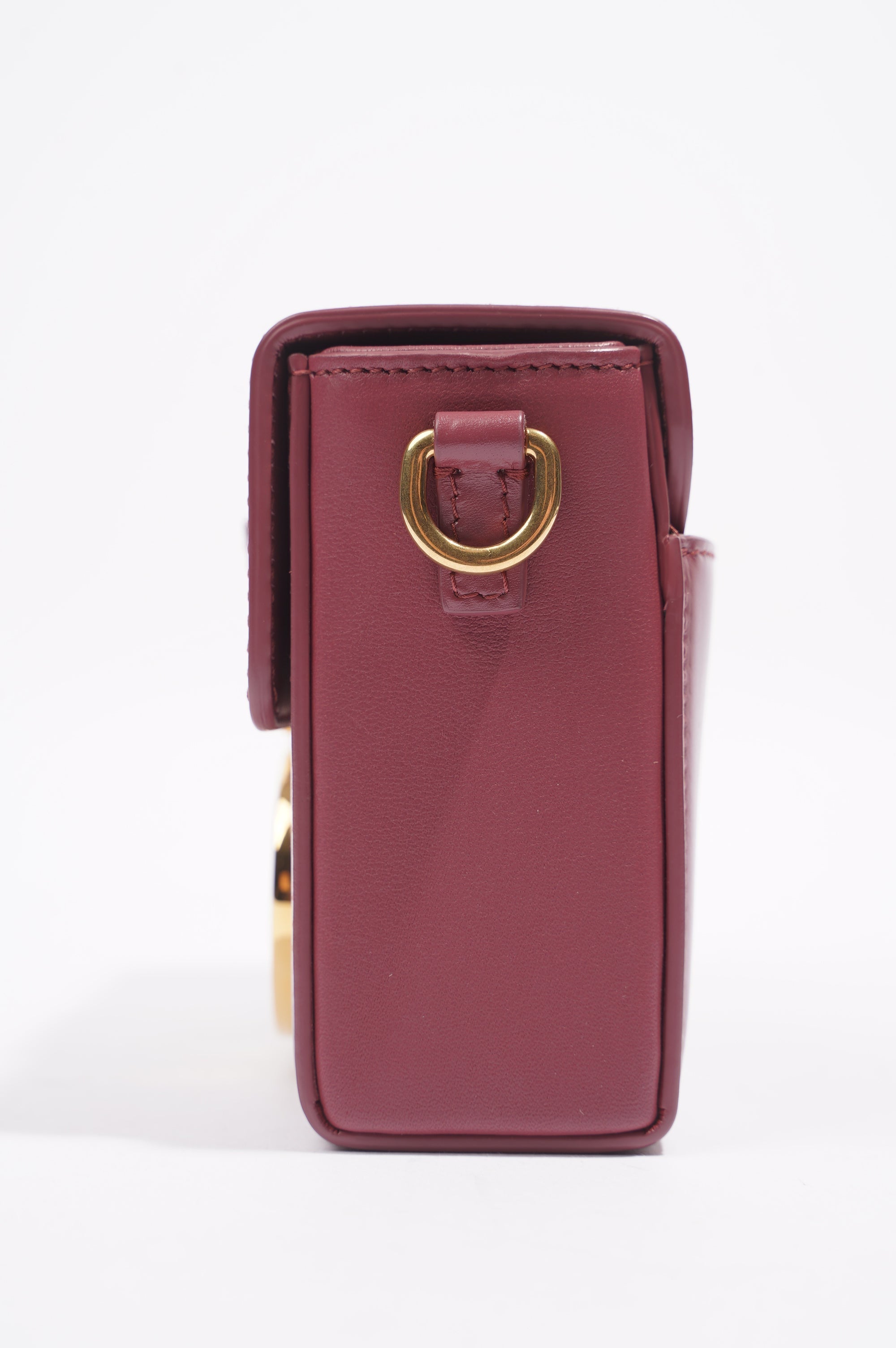 Christian DOR Motaigne Box Bag Grape Leather