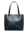 Blue LV Monogram Mat Stockton Tote Bag