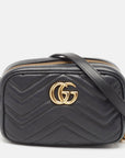 GCCI Matelass&eacute; Leather Mini Gg Marmont Crossbody Bag