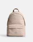 Taylor Small Backpack In Signature Canvas (Gold/Walnut/Black)