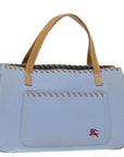 BBERRY Blue Label Hand Bag Canvas Blue Auth ac