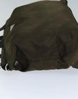 PRD Hand Bag Nylon way Brown Auth ac