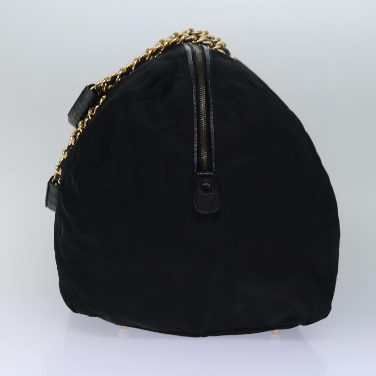 PRD Chain Boston Bag Nylon Black Auth ac