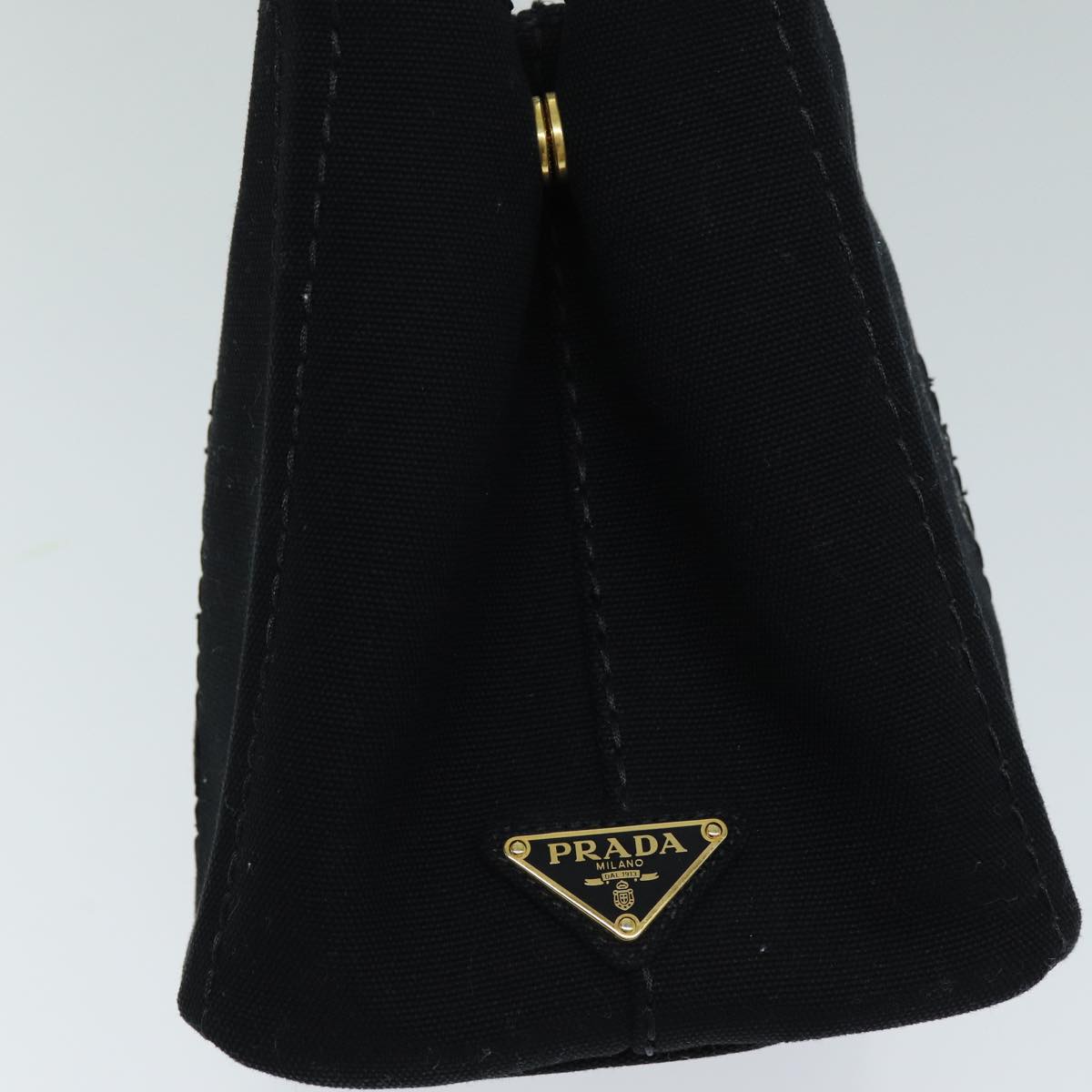 PRD Canapa PM Hand Bag Canvas way Black Auth amA