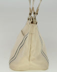 BBERRY Blue Label Tote Bag Canvas Beige Auth ar