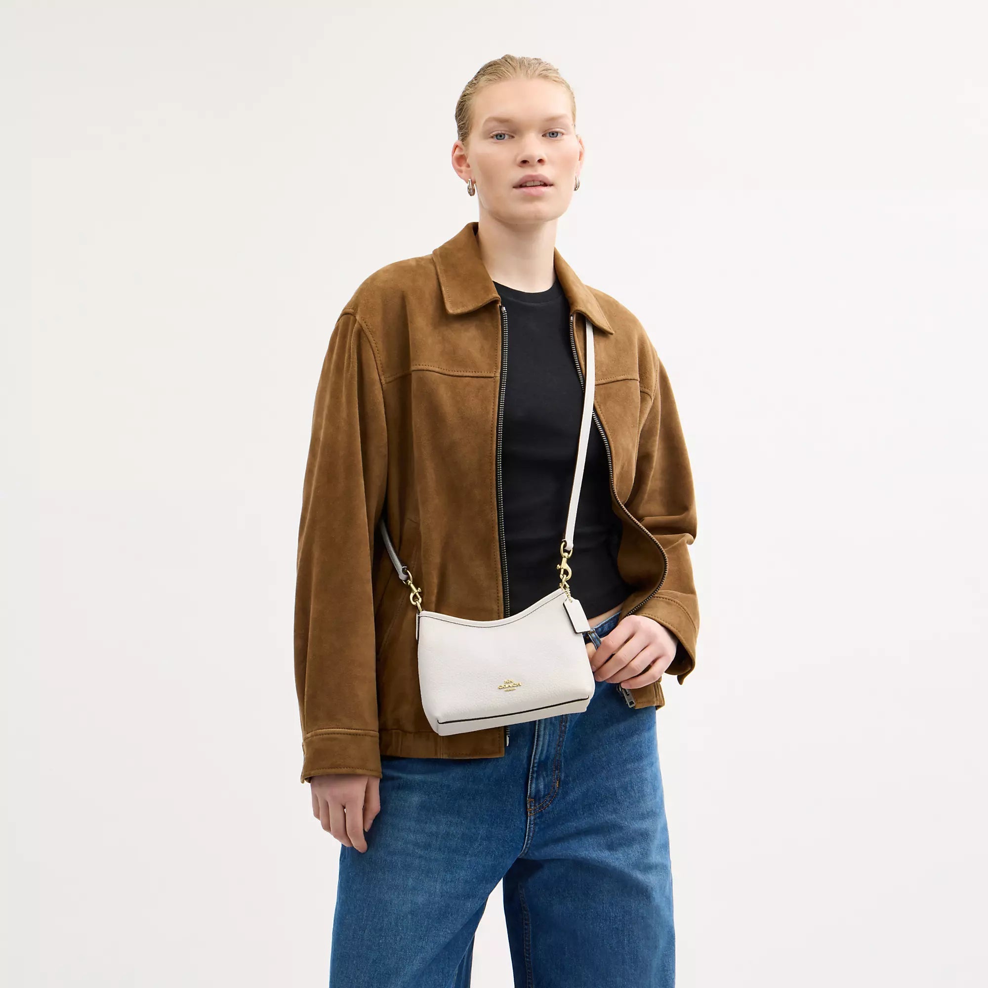 Laurel Small Shoulder Bag (Gold/Chalk)