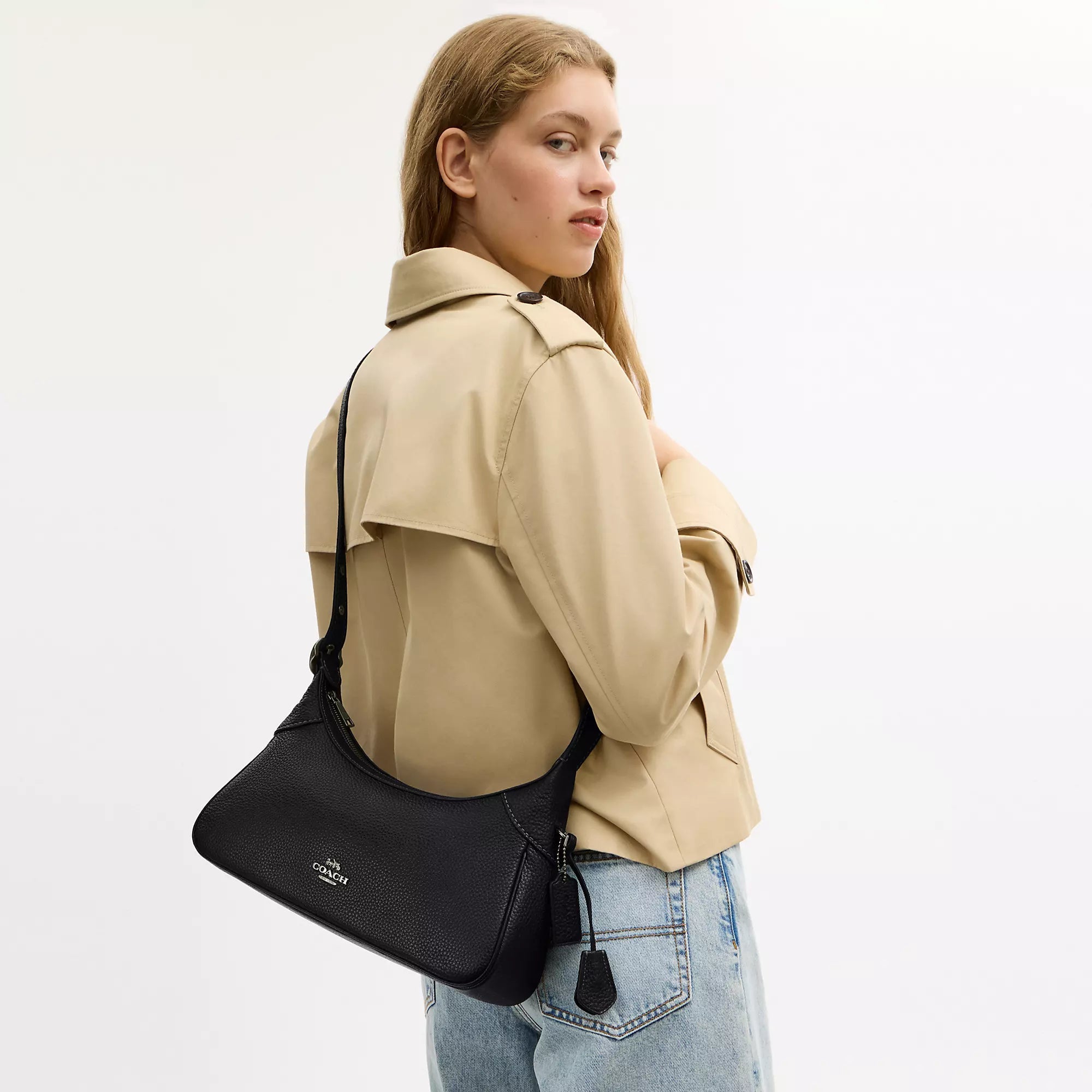 Ella Small Shoulder Bag (Gunmetal/Black)
