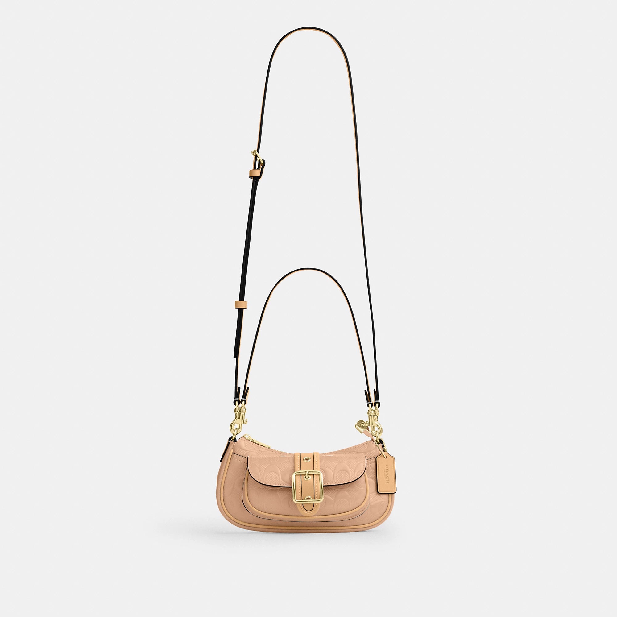 Ashton Mini Shoulder Bag In Signature Leather (Gold/Faded Blush)