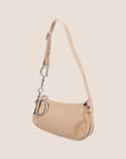CHRISTIAN DOR LOGO CHAIN BEIGE LEATHER MINI SHOULDER BAG