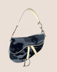 CHRISTIAN DOR BLUE CAMOUFLAGE SADDLE BAG